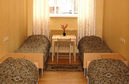 Аррива - Кровать в четырехместном номере - Четырехместный номер в хостеле Аррива в Екатеринбурге
